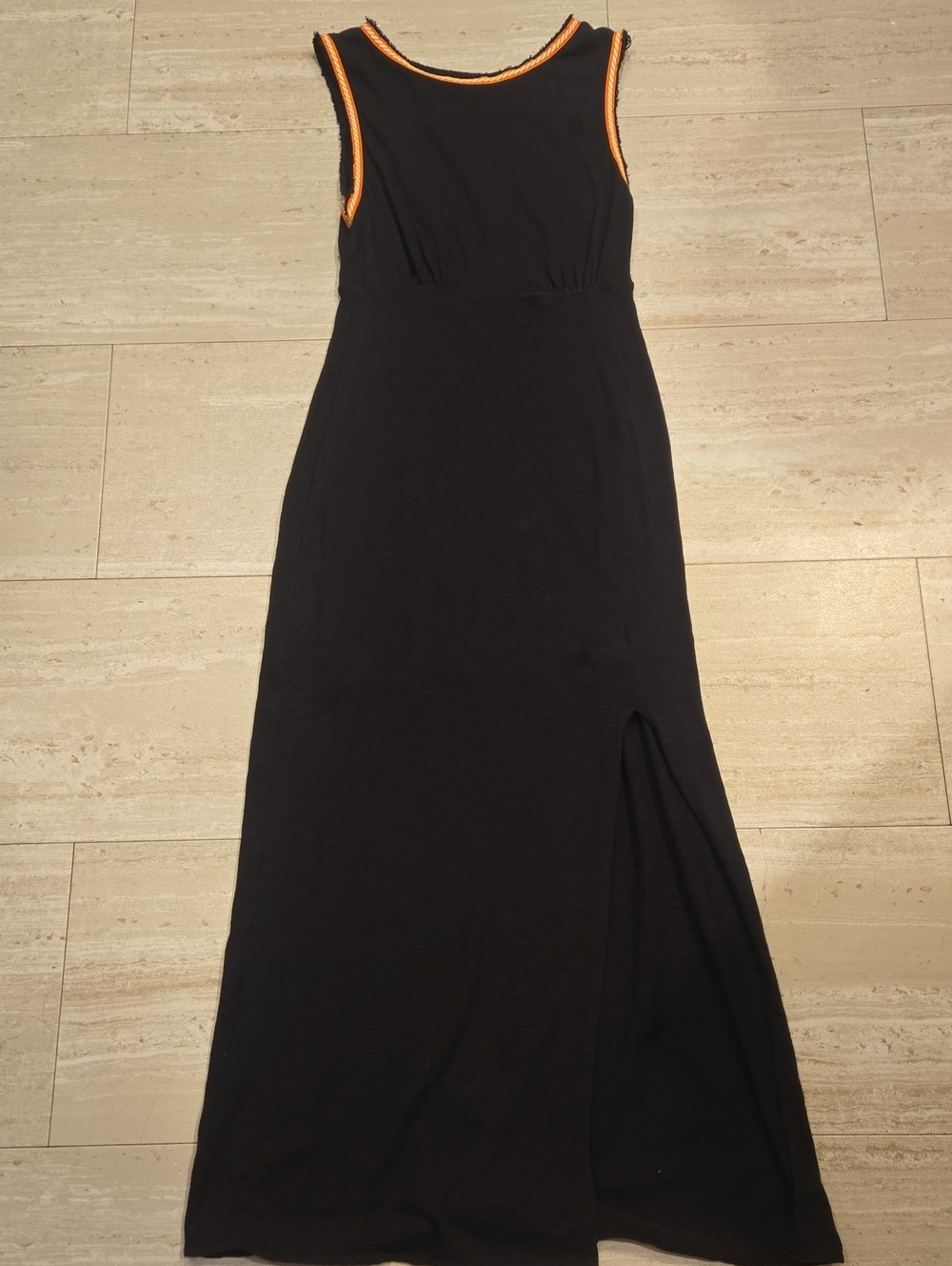 Free People Sabrina Black Floor Length Maxi Dress